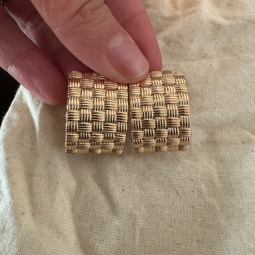 Anthropologie gold statement earrings